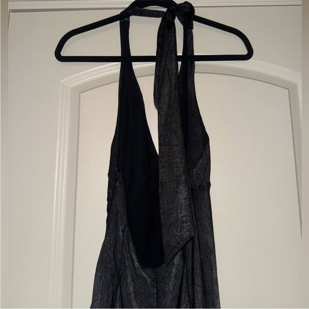 Free People Ella Dress size‎ 2 dark Gray silver Halter Dress - Picture 9 of 15